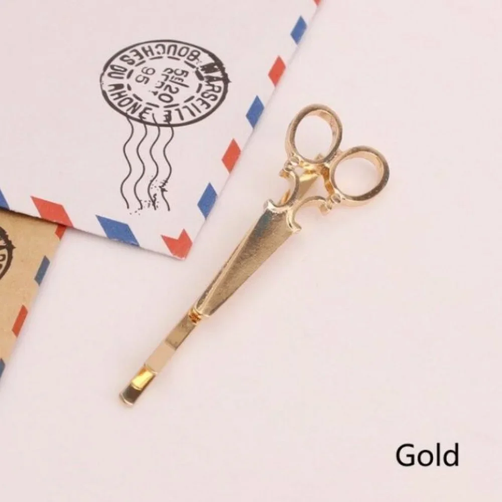 Metal Scissors Hair Clip (Gold) - Picture 6 of 7